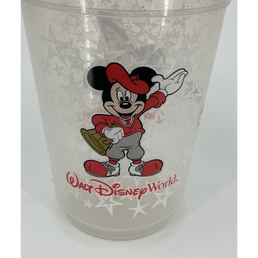 Walt Disney World Popcorn Bucket Mickey Mouse Band Leader Stars Glitter